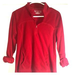 Red TEK Gear Fleece 3/4 zip Pullover